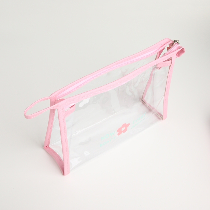 Набор косметичек 3 в 1 на молнии, цвет розовый Набор косметичек 3 в 1 на молнии, цвет розовый