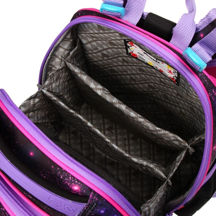 Рюкзак каркасный 36 х 29 х 17 см, Across 192, наполнение: мешок, фиолетовый ACR22-192-8 Рюкзак каркасный 36 х 29 х 17 см, Across 192, наполнение: мешок, фиолетовый ACR22-192-8