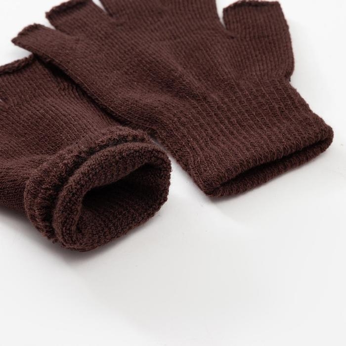 Митенки MINAKU ,цв. коричневый, р-р 15 (6-8 лет) Митенки MINAKU ,цв. коричневый, р-р 15 (6-8 лет)