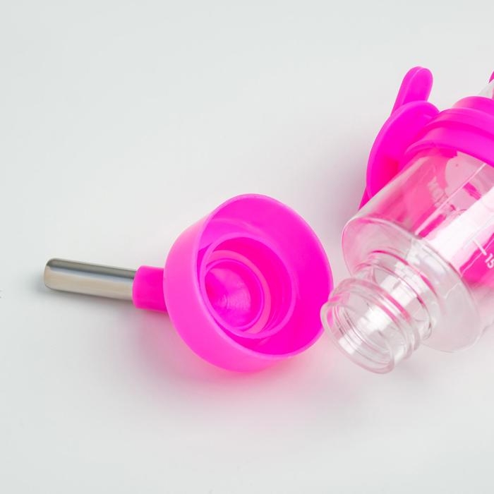 Поилка для грызунов Поилка для грызунов "Пижон", 80 мл, розовая