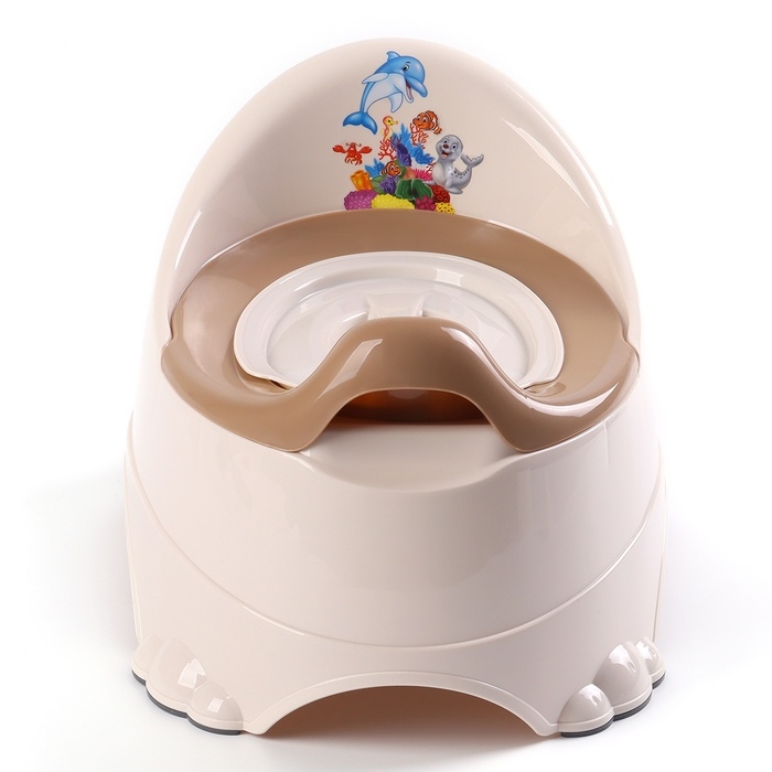 Детский горшок Бэйби-Комфорт, цвет молочный, наклейка МИКС Детский горшок Бэйби-Комфорт, цвет молочный, наклейка МИКС