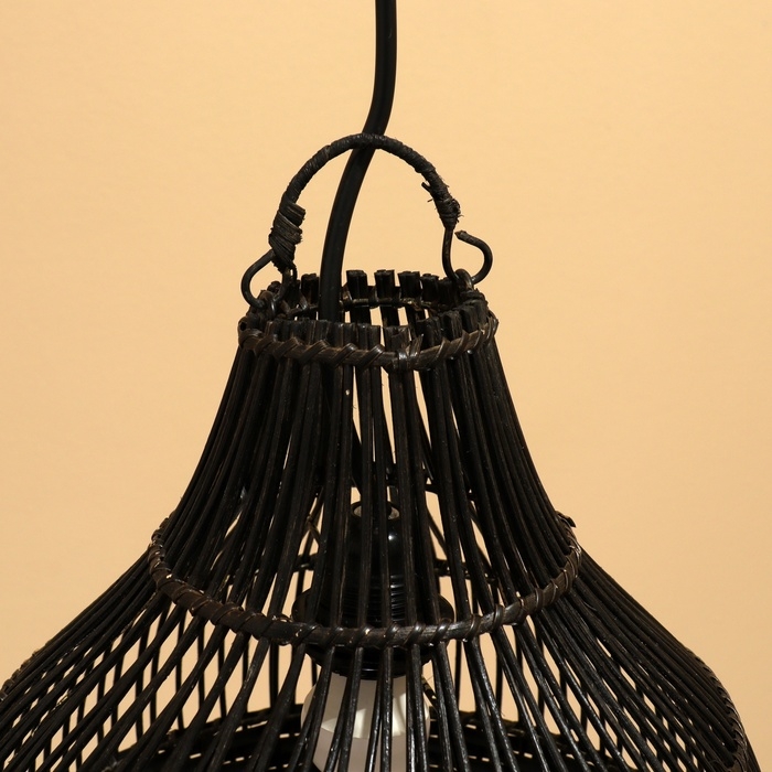 Светильник потолочный из ротанга Светильник потолочный из ротанга "Стивен" 1х120Вт, Е27, 30х30х35см