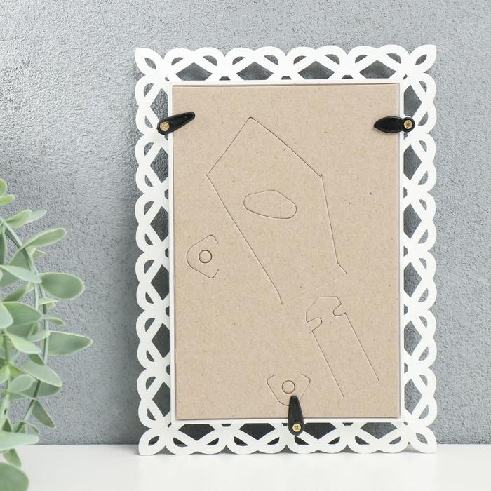 Фоторамка 10х15 см пластик L-7 белый (пластиковый экран)