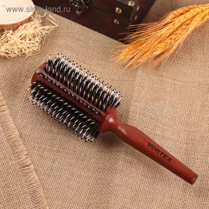 Брашинг, натуральная щетина, d = 7 см, цвет «тёмное дерево» Брашинг, натуральная щетина, d = 7 см, цвет «тёмное дерево»