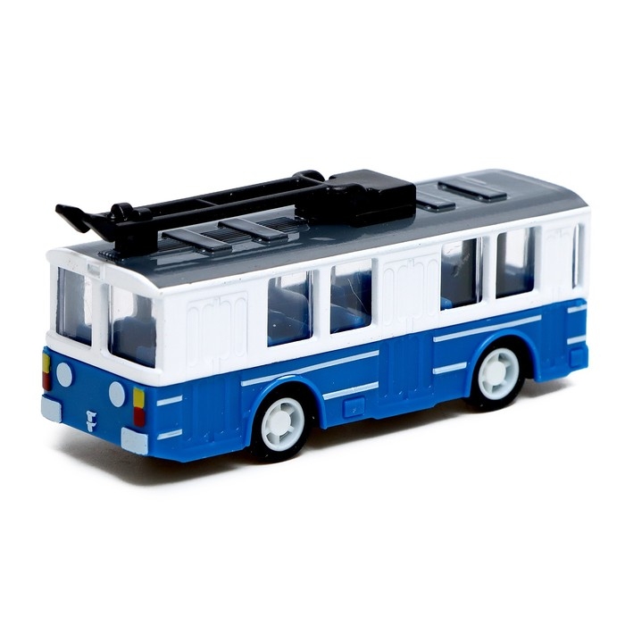 Набор металлический «Городской транспорт», троллейбус + электричка, инерционный, масштаб 1:64 Набор металлический «Городской транспорт», троллейбус + электричка, инерционный, масштаб 1:64