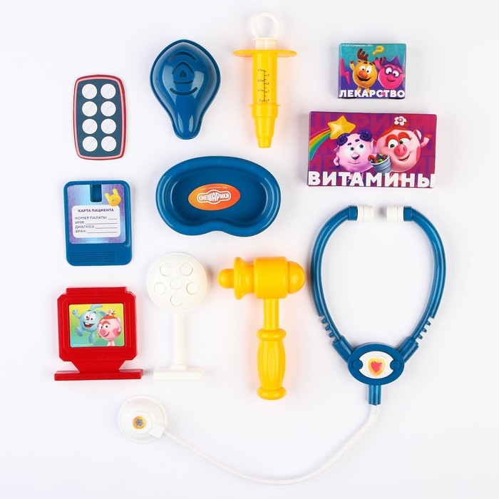 Набор доктора, Смешарики, в чемодане, 10 предметов МИКС Набор доктора, Смешарики, в чемодане, 10 предметов МИКС