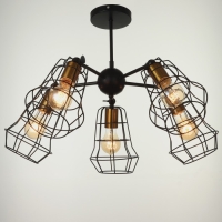 Люстра 2210/5 E27 40Вт черно-бронзовый 34,4х34,4х68 см BayerLux