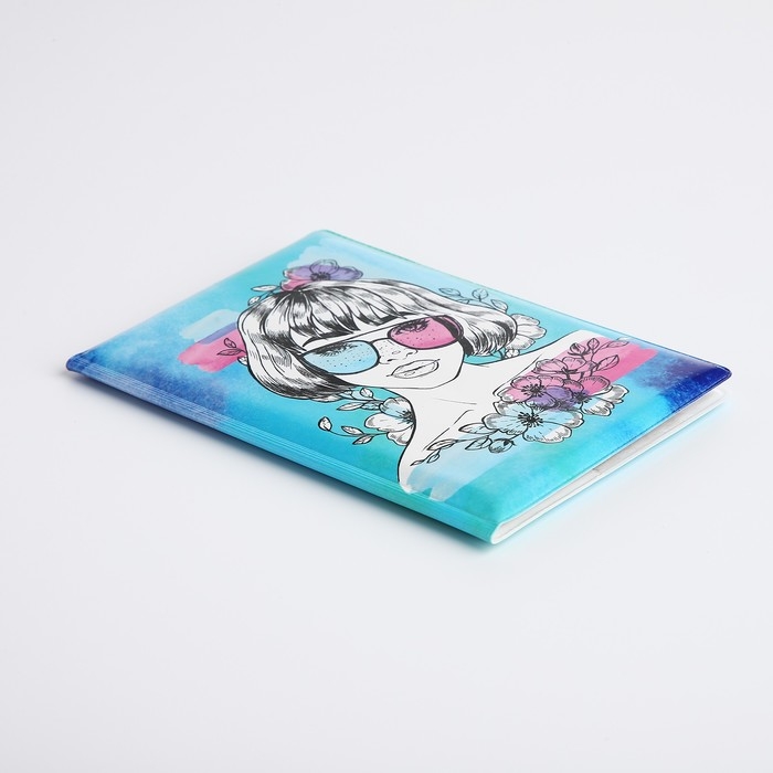 Обложка для паспорта, цвет голубой Обложка для паспорта, цвет голубой