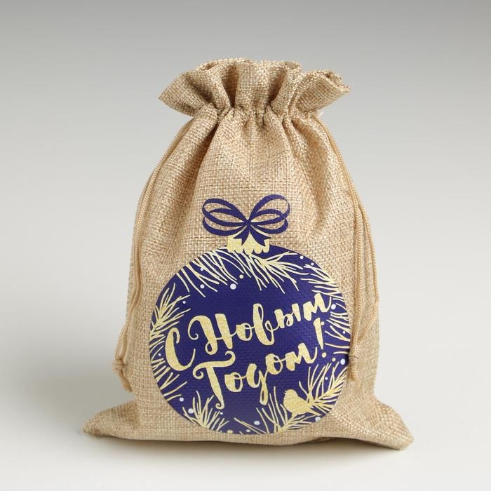 Мешок с термонаклейкой «Новогодний шар», 16 х 24 см +/- 1.5 см, Новый год Мешок с термонаклейкой «Новогодний шар», 16 х 24 см +/- 1.5 см, Новый год