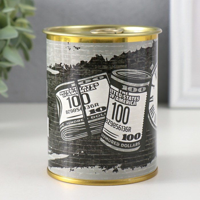 Копилка-банка металл Копилка-банка металл "Время деньги"