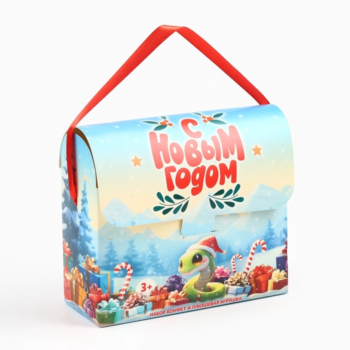 Сладкий детский новогодний подарок «С новым годом», конфеты + мягкая игрушка, 250 г Сладкий детский новогодний подарок «С новым годом», конфеты + мягкая игрушка, 250 г