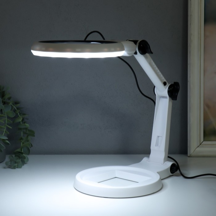 Лампа-лупа х4 х8 для творчества LEDx24 от 3AAA USB линзы d=2,95 и 12 см 5,5х19,7х40,5 см Лампа-лупа х4 х8 для творчества LEDx24 от 3AAA USB линзы d=2,95 и 12 см 5,5х19,7х40,5 см