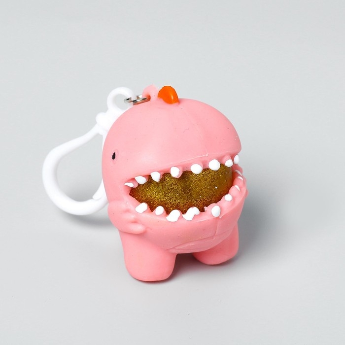 Мялка &laquo;Зубастый чудик&raquo; на брелоке, набор 3 штуки, цвет МИКС