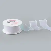 Лента капроновая &laquo;Волна&raquo;, с радужным переливом, 38 мм, 9.1&plusmn;0.5 м, белая