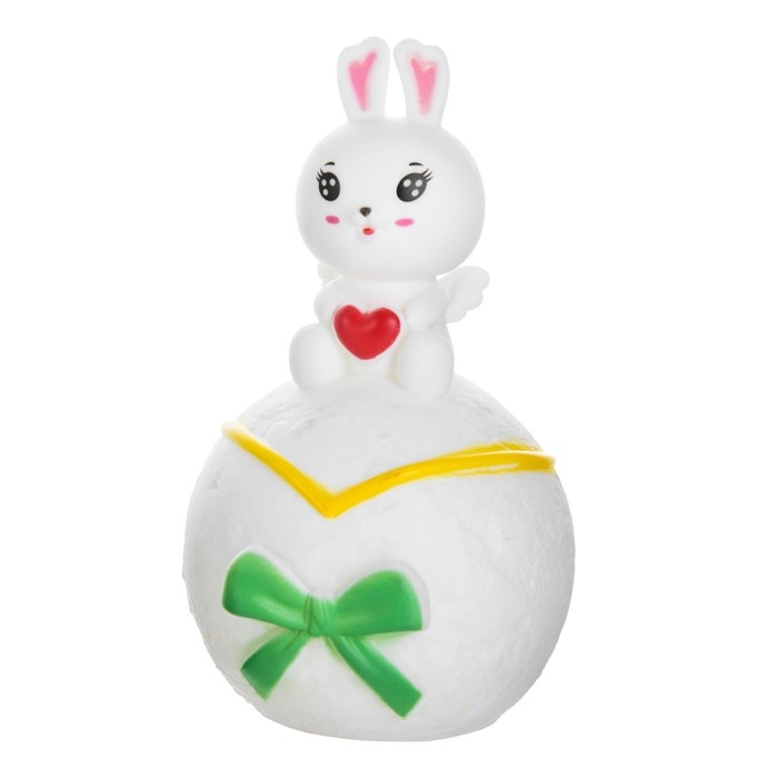 Ночник Ночник "Зайка на луне" LED 1Вт 3х LR44 белый 10х10х17см RISALUX