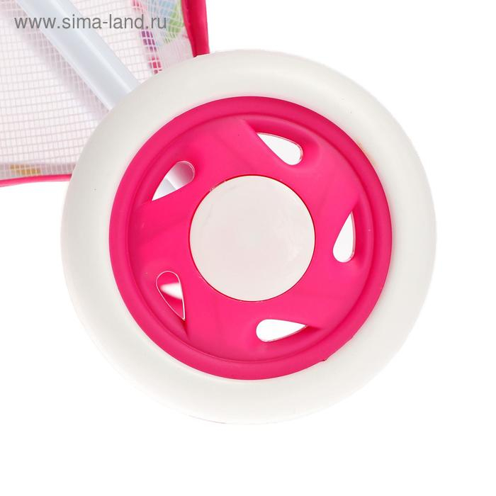 Коляска для кукол, универсальная, с корзиной, металлический каркас Коляска для кукол, универсальная, с корзиной, металлический каркас