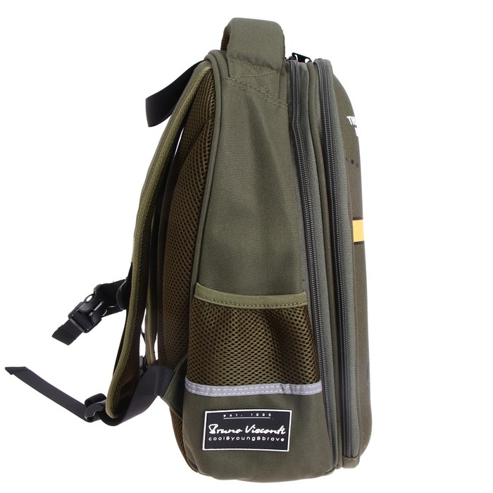 Рюкзак каркасный 38 х 30 х 20 см, + пенал, Bruno Visconti Рюкзак каркасный 38 х 30 х 20 см, + пенал, Bruno Visconti "Внимание"