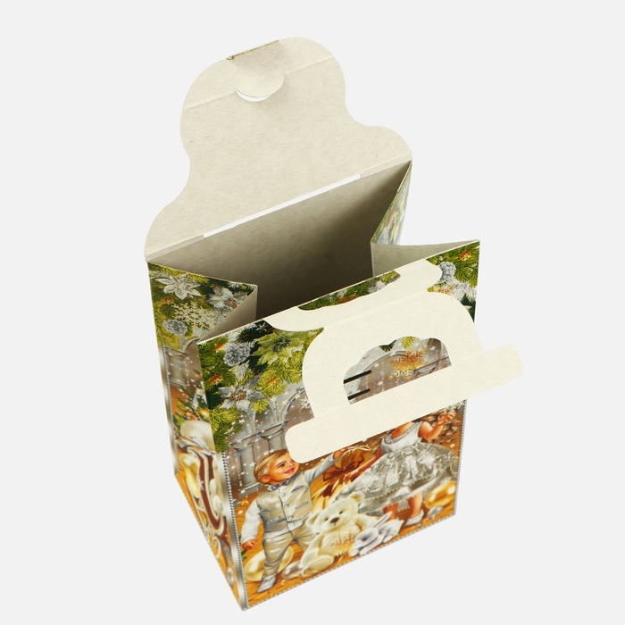 Новый год. Подарочная коробка новогодняя Сумочка мини Новый год. Подарочная коробка новогодняя Сумочка мини "Новогодний шарм" 140 x 100 x 223 см.