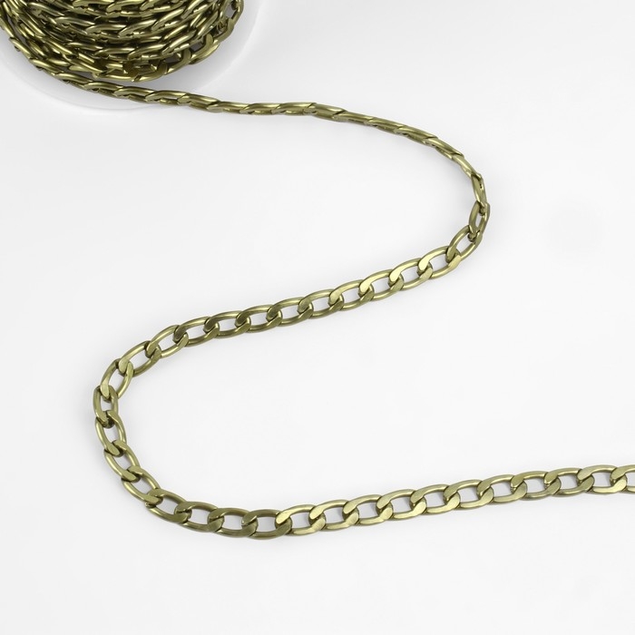 Цепочка для сумки, 7,8 × 11,1 мм, 10 ± 0,5 м, цвет бронзовый