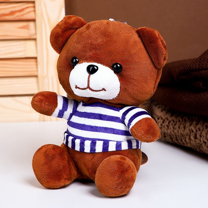 Мягкая игрушка «Мишка», в полосатой футболке, 18 см Мягкая игрушка «Мишка», в полосатой футболке, 18 см