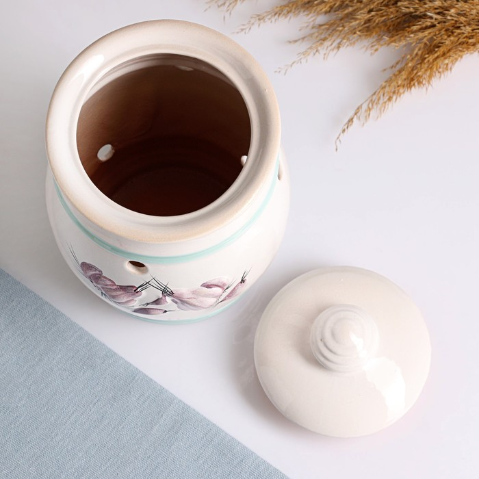 Банка для хранения чеснока  Банка для хранения чеснока "Глазурь" 2 л