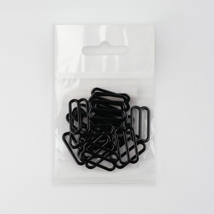 Регулятор для бретелей, металлический, 20 мм, 20 шт, цвет чёрный Регулятор для бретелей, металлический, 20 мм, 20 шт, цвет чёрный