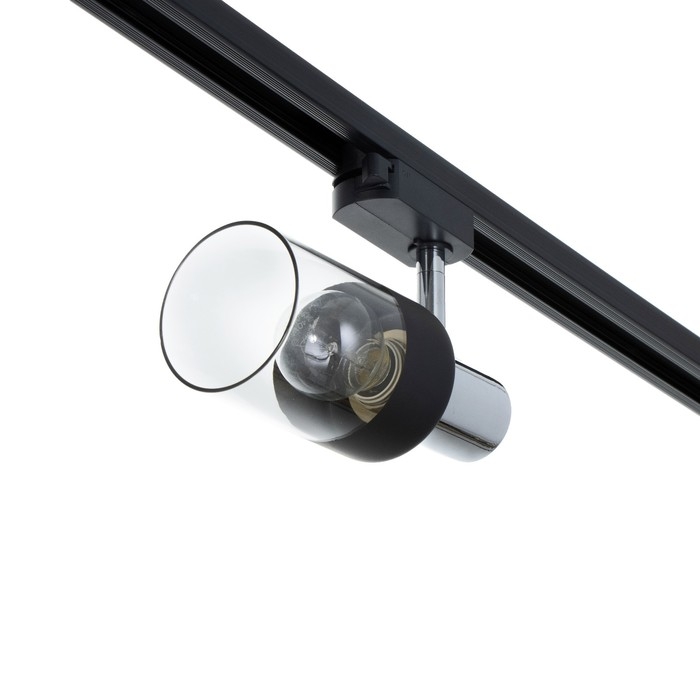 Светильник трековый Светильник трековый "Анабель" Е14 40Вт черно-хромовый 16х8х18см
