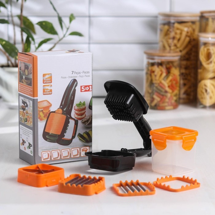 Щипцы - овощерезка «Чудотворец», универсальные 5 в 1, 12,5×7,8×21,3 см, цвет МИКС Щипцы - овощерезка «Чудотворец», универсальные 5 в 1, 12,5×7,8×21,3 см, цвет МИКС