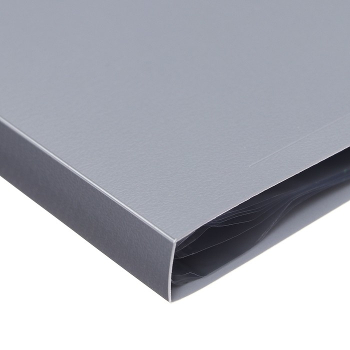 Папка с 10 вкладышами А4, 500 мкм, Calligrata, текстура Папка с 10 вкладышами А4, 500 мкм, Calligrata, текстура "песок", серая