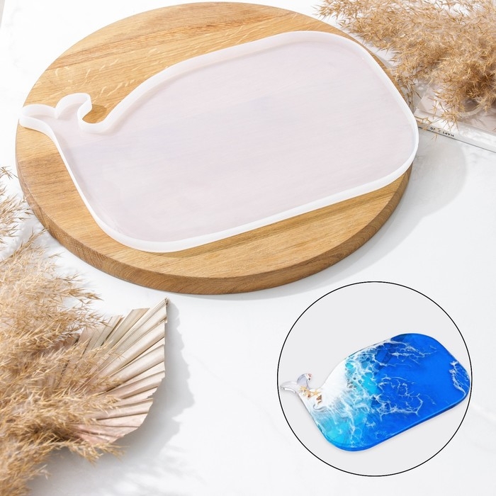 Молд «Кит», силикон, 29,5×20×1 см, прозрачный Молд «Кит», силикон, 29,5×20×1 см, прозрачный