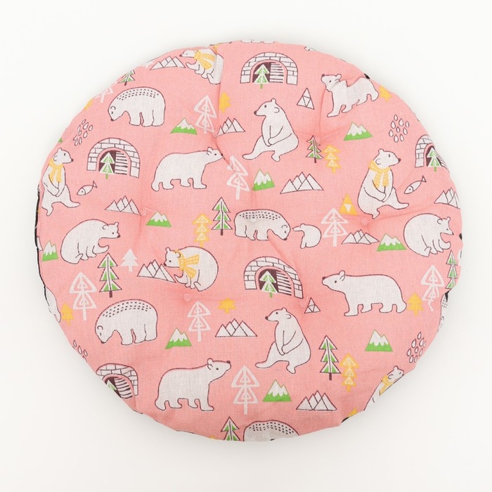 Лежак для животных  Лежак для животных "Мишка в облаках", 40 х 40 х 10 см, розовый