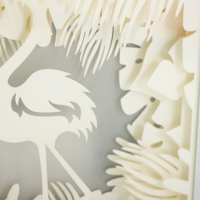 Световая картина-ночник Световая картина-ночник "Страус" LED от батареек 3хАА USB 15,5x4,5x15,5 см RISALUX