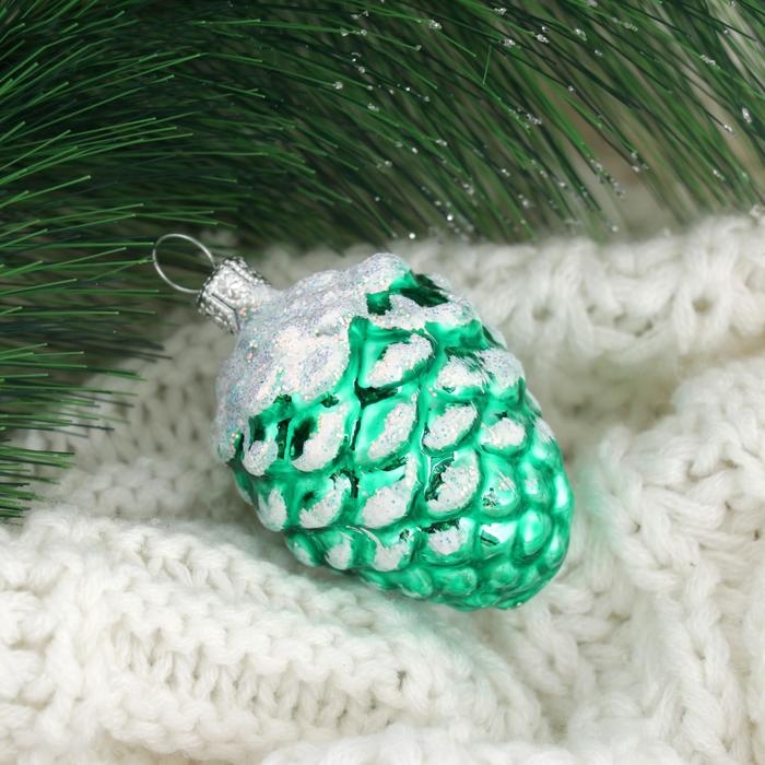 Ёлочная игрушка Ёлочная игрушка "Шишка кедровая"-2, h-5,2 см, микс