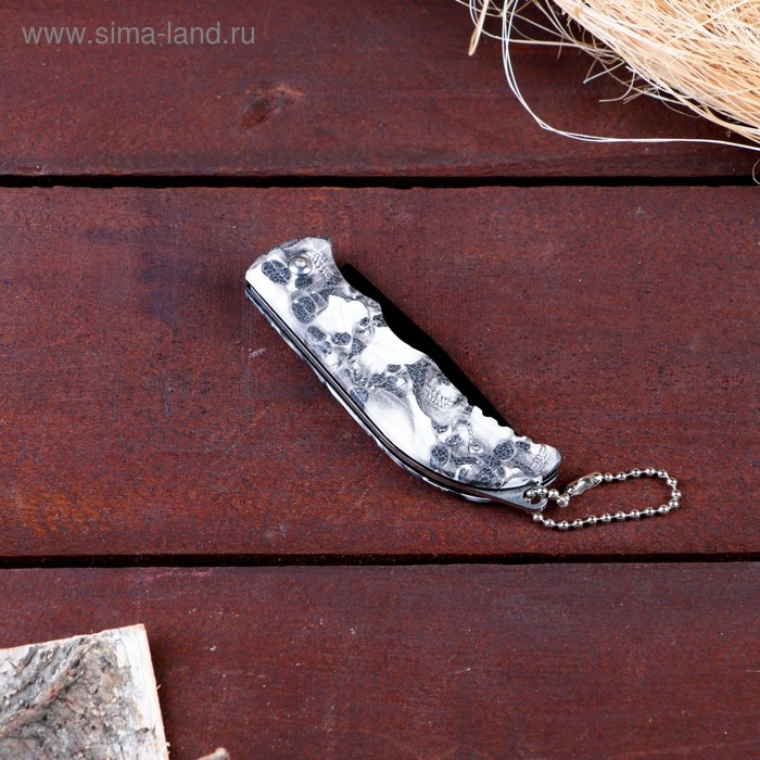 Нож складной Нож складной "Черепа" 14см, клинок 66мм/1мм