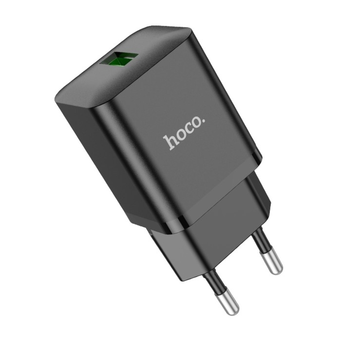Сетевое зарядное устройство Hoco N26, 1 USB, 18 Вт, QC, чёрное Сетевое зарядное устройство Hoco N26, 1 USB, 18 Вт, QC, чёрное