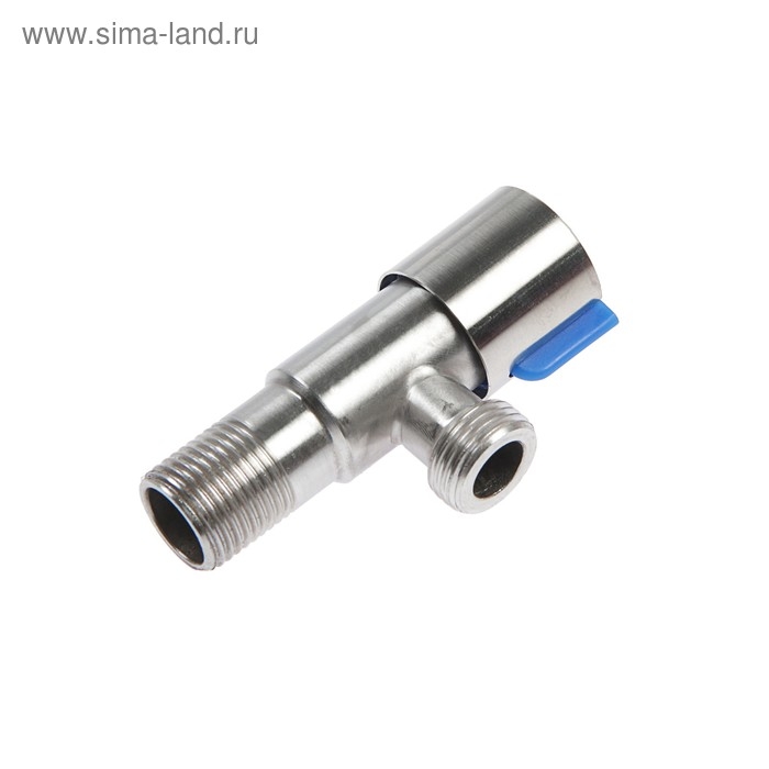 Кран шаровой Accoona A473C-4, 1/2 Кран шаровой Accoona A473C-4, 1/2"х1/2" наружная резьба, для быт. приборов, угловой, синий