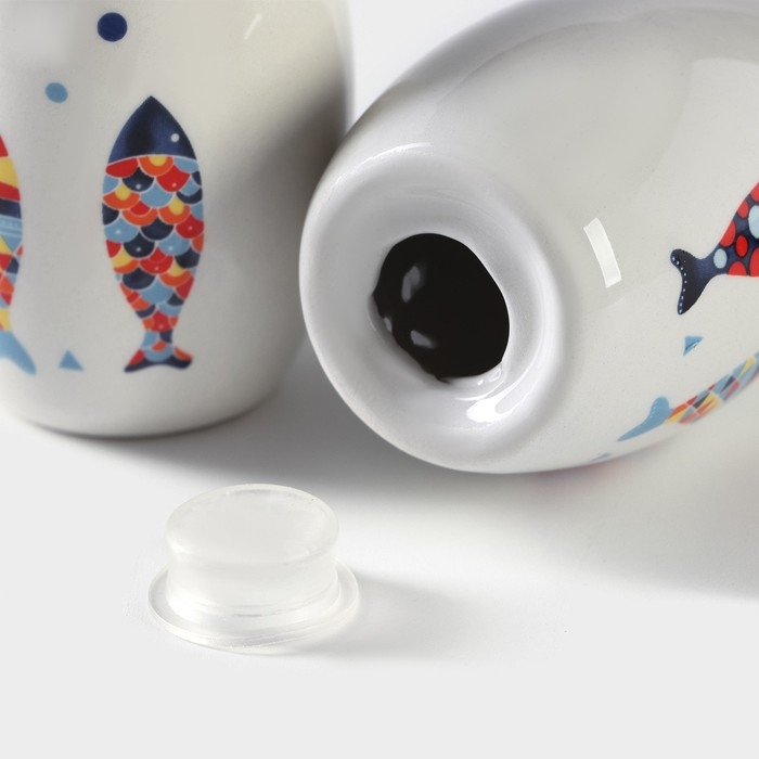 Набор для специй Доляна «Емеля», 2 предмета: солонка, перечница, 130 мл Набор для специй Доляна «Емеля», 2 предмета: солонка, перечница, 130 мл