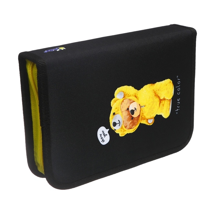 Пенал 1 секция, 140 х 200 х 40 мм, 2 откидные планки, тканевый, ПКТ 09-20 Пенал 1 секция, 140 х 200 х 40 мм, 2 откидные планки, тканевый, ПКТ 09-20 "Мишка Кря"