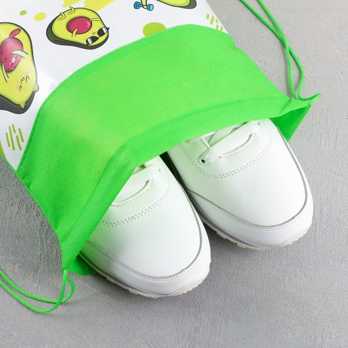Мешок для обуви «Авокадо»  полиэстер, размер 30 х 40 см Мешок для обуви «Авокадо»  полиэстер, размер 30 х 40 см