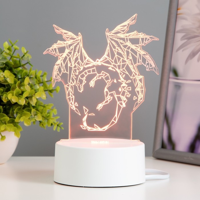 Светильник  Светильник "Дракон" LED RGB от сети 14,2х9,5х16 см RISALUX