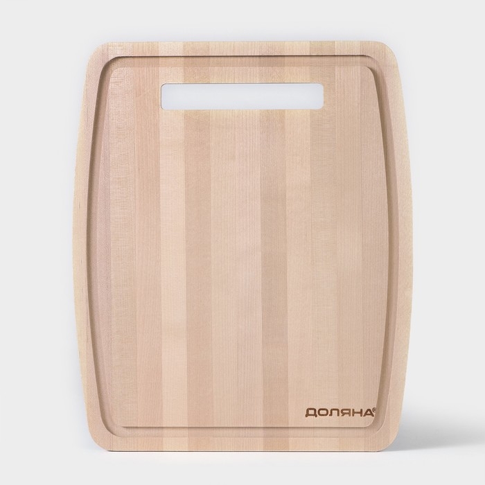 Доска разделочная с желобом Доляна, 30×25×0,8 см, массив берёзы Доска разделочная с желобом Доляна, 30×25×0,8 см, массив берёзы