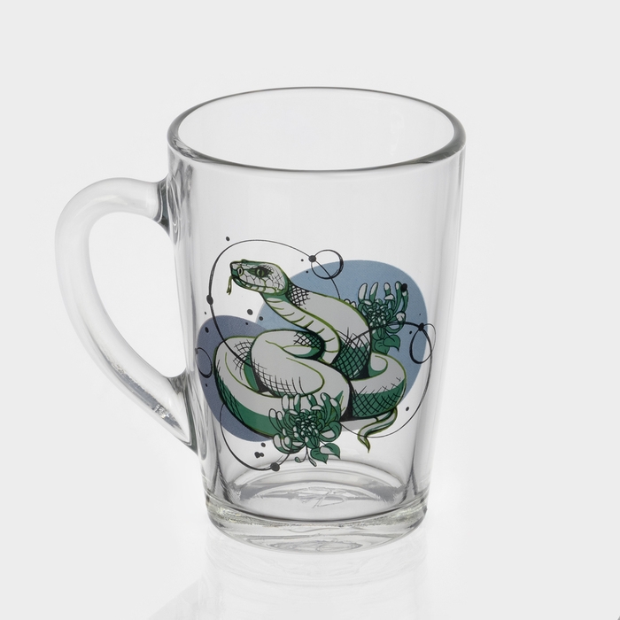 Кружка стеклянная кофейная «Змеи», 300 мл, МИКС