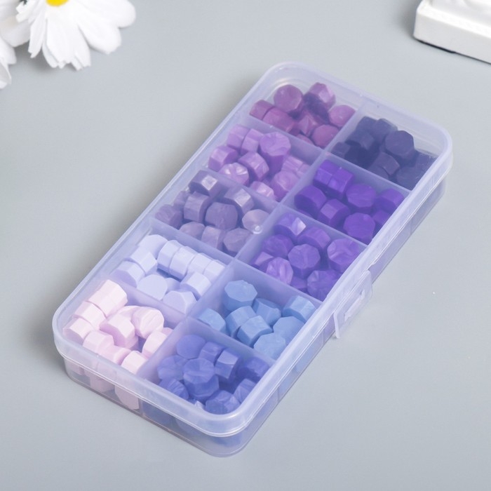 Набор сургуча Набор сургуча "Оттенки фиолетового" матовый+перламутр 10 цветов 12,7х6,5х2 см