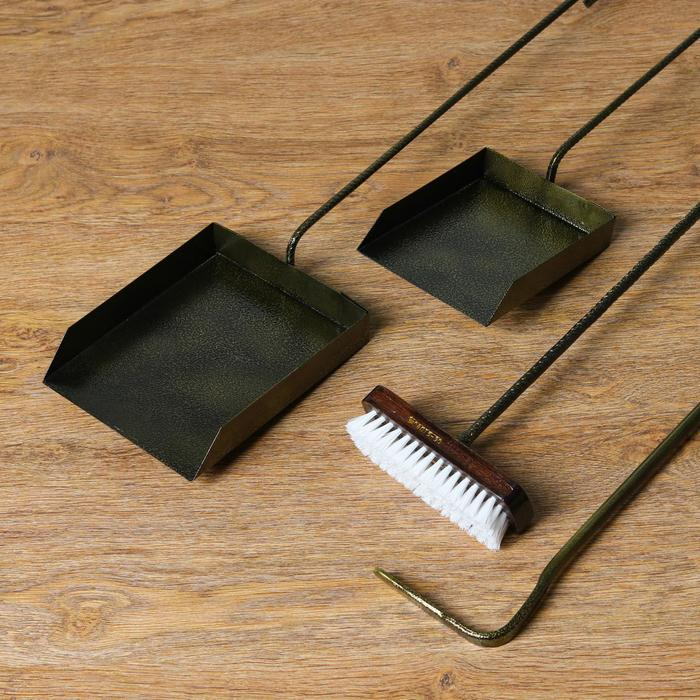 Каминный набор 4 предмета, золотистый