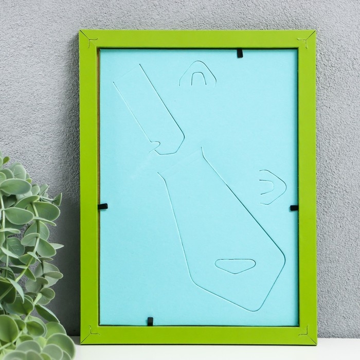 Фоторамка МДФ 15х21 см, №6, ширина 18 мм, толщина 12 мм, зелёный (пластиковый экран) Фоторамка МДФ 15х21 см, №6, ширина 18 мм, толщина 12 мм, зелёный (пластиковый экран)