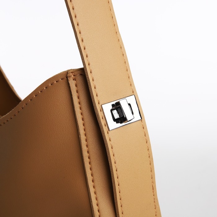 Сумка женская на одно плечо, на молнии, цвет бежевый Сумка женская на одно плечо, на молнии, цвет бежевый