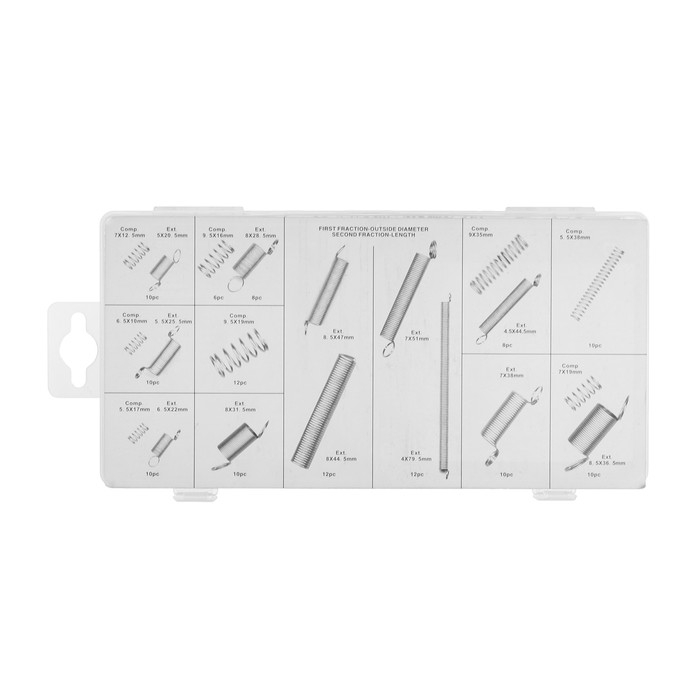 Пружина, 20 видов, набор 200 шт