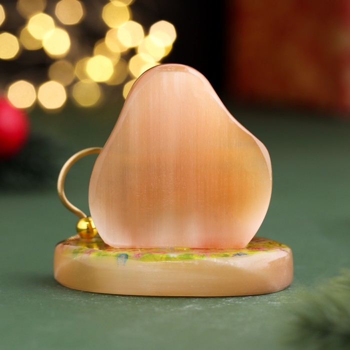 Новый год. Сувенир Новый год. Сувенир "Приятных сюрпризов! 2025", с колокольчиком, селенит, 6х6х4,5 см