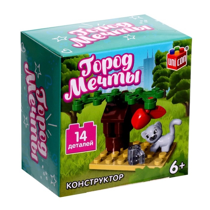 Конструктор Город мечты «Кошечка под деревом», 14 деталей Конструктор Город мечты «Кошечка под деревом», 14 деталей