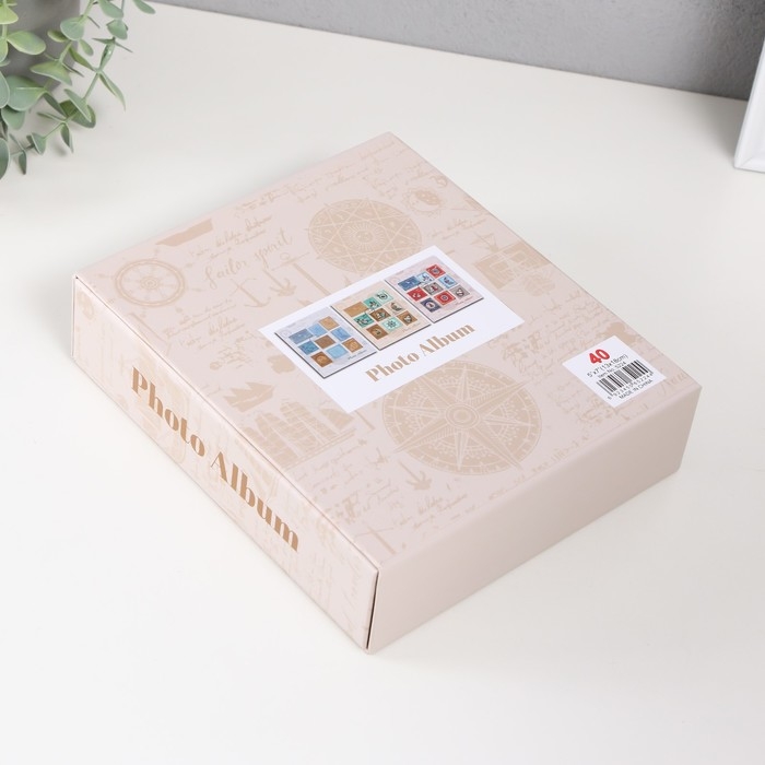 Фотоальбом на 40 фото 13х18 см Фотоальбом на 40 фото 13х18 см "Морская почта" в коробке МИКС 5х19х20,5 см